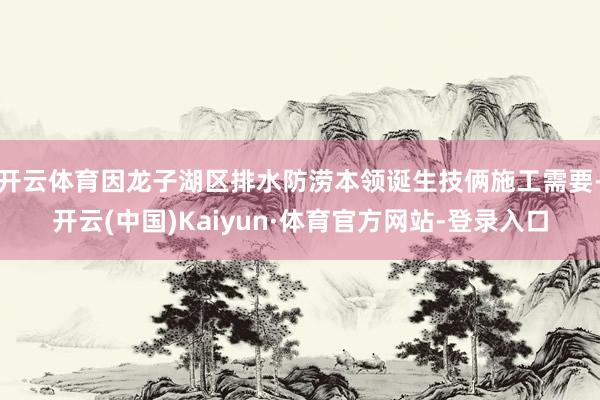 开云体育因龙子湖区排水防涝本领诞生技俩施工需要-开云(中国)Kaiyun·体育官方网站-登录入口