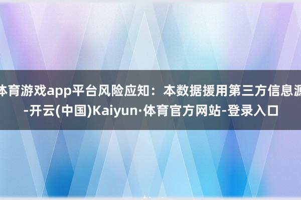 体育游戏app平台风险应知：本数据援用第三方信息源-开云(中国)Kaiyun·体育官方网站-登录入口