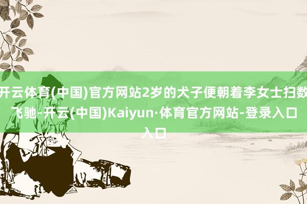 开云体育(中国)官方网站2岁的犬子便朝着李女士扫数飞驰-开云(中国)Kaiyun·体育官方网站-登录入口